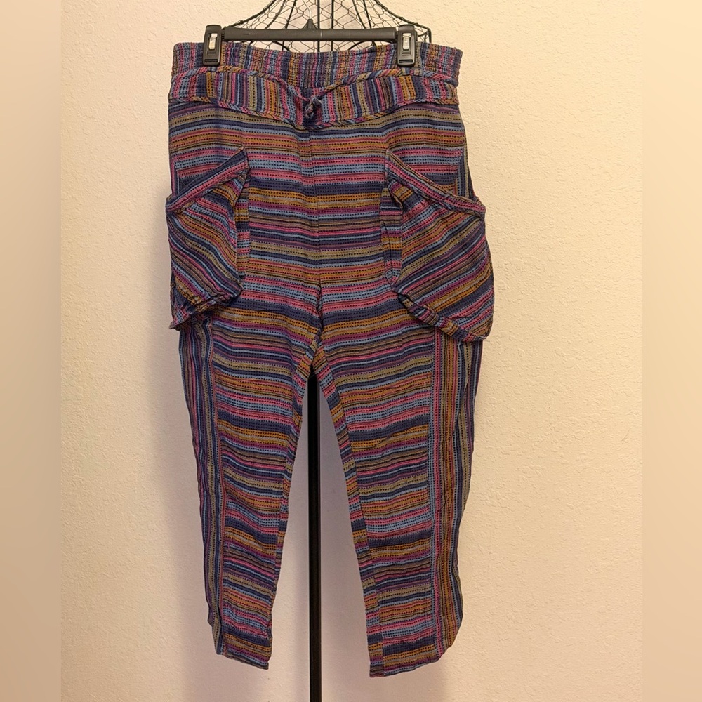 Free People Multicolor Striped Casual Pants